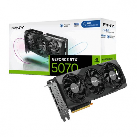 PNY GeForce RTX 5070 OC - Graphics card - GeForce RTX 5070 - 12 GB GDDR7 - PCIe 5.0 x16 - 3 x DisplayPort, HDMI - 0