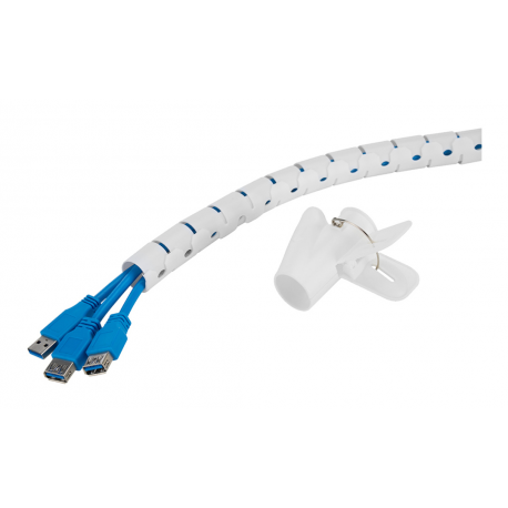 Neomounts - Cable management sleeve - for 1-5 cables, universal - white - 2 m - 0