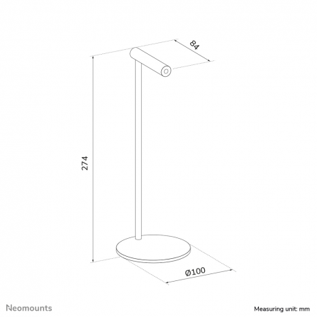 Neomounts ADS11-170SL - Stand for headset - universal - silver - 8