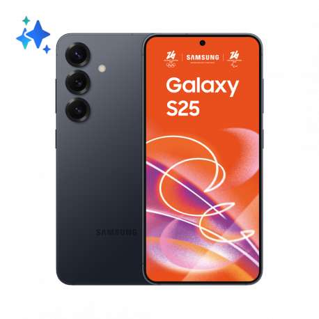 Samsung Galaxy S25 - 5G smartphone - dual-SIM - RAM 12 GB  /  Internal Memory 128 GB - OLED display - 6.2" - 2340 x 1080 pixels (120 Hz) - 3x rear cameras 50 MP, 12 MP, 10 MP - front camera 12 MP - blue black - 0