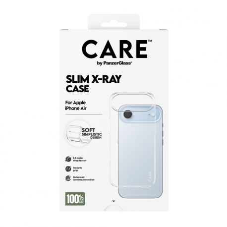 CARE by PanzerGlass X-Ray - Back cover for mobile phone - soft basic - thermoplastic polyurethane (TPU) - transparent - for Apple iPhone Air - 2