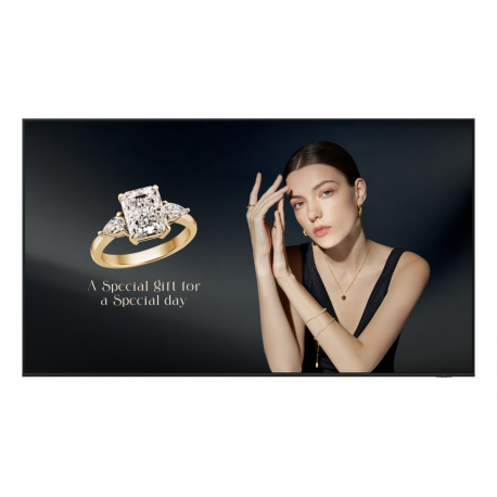 Samsung QH115FX - 115" Diagonal Class (114.5" viewable) - QHFX Series LED-backlit LCD display - QLED - digital signage - Tizen Enterprise - 4K UHD (2160p) 3840 x 2160 - Quantum Mini LED Pro - titan black - 1