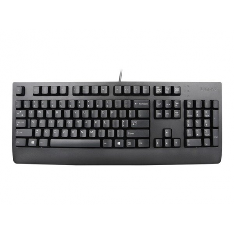 Lenovo Preferred Pro II - Keyboard - full size - USB - QWERTY - Swedish / Finnish - black - brown box - 1