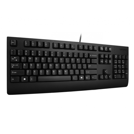 Lenovo Preferred Pro II - Keyboard - full size - USB - QWERTY - Swedish / Finnish - black - brown box - 3