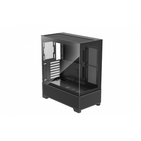 Xilence Xilent Beam - Midi-tower - ATX - windowed side panel (tempered glass) - no power supply (ATX) - black - USB/Audio - 16