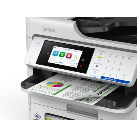 Epson WorkForce Pro EM-C800RDWF - Multifunction printer - colour - ink-jet - A4 (210 x 297 mm) (original) - A4 / Legal (media) - up to 25 ppm (printing) - 330 sheets - 33.6 Kbps - USB 2.0, Gigabit LAN, Wi-Fi(ac) - 6
