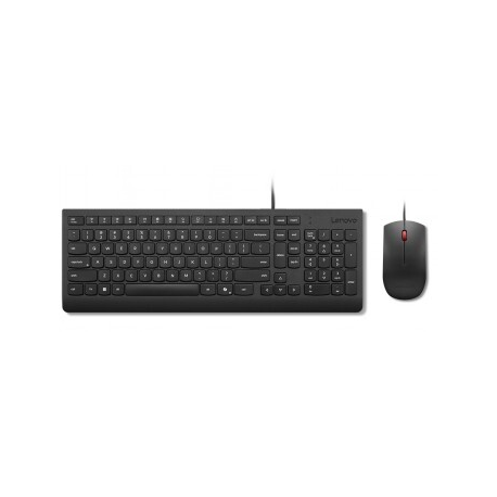 Lenovo Essential Wired Combo - Keyboard and mouse set - USB - Lithuanian - black - brown box - 0