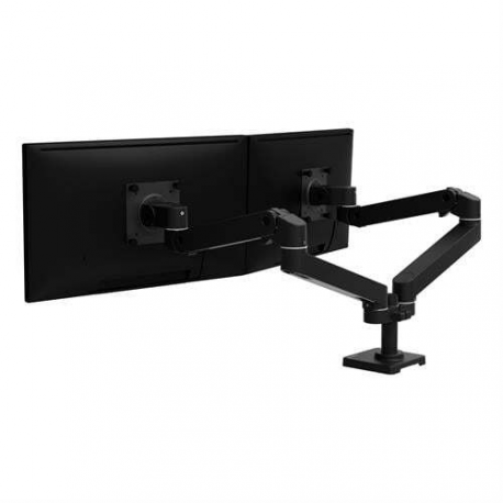 Ergotron LX Pro - Mounting kit (dual arm) - modular - for 2 LCD displays - side-by-side - aluminium - black - screen size: up to 27" - desk-mountable - 0