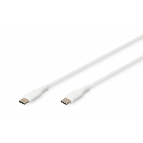 DIGITUS - USB cable - 24 pin USB-C (M) to 24 pin USB-C (M) - USB 2.0 - 1 m - white - 0