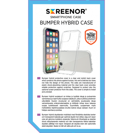 Screenor Bumper - Back cover for mobile phone - thermoplastic polyurethane (TPU), acrylic - transparent - for Samsung Galaxy S25 Ultra - 1