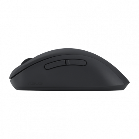 ASUS MD102 - Mouse - ergonomic - optical - 5 buttons - wireless - Bluetooth, 2.4 GHz - USB wireless receiver - dark grey - 2