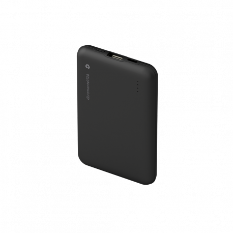 dbramante1928 re-charge - Power bank - 10000 mAh - 20 Watt - Apple 2.4A, PD / PPS, Apple Fast Charge, QC 3.0 - 2 output connectors (24 pin USB-C, USB Type A) - on cable: USB-C - black - 0