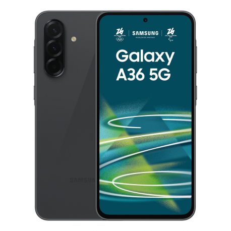 Samsung Galaxy A36 - Enterprise Edition - 5G smartphone - dual-SIM - RAM 8 GB / Internal Memory 256 GB - OLED display - 6.7" - 2340 x 1080 pixels (120 Hz) - 3x rear cameras 50 MP, 8 MP, 5 MP - front camera 12 MP - awesome black - 0