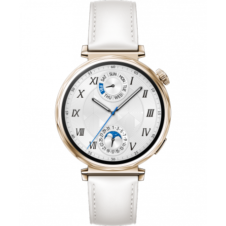Huawei Watch GT 5 - 41 mm - stainless steel - smart watch with strap - composite leather - white - wrist size: 120-190 mm - display 1.32" - NFC, Bluetooth - 35 g - 0