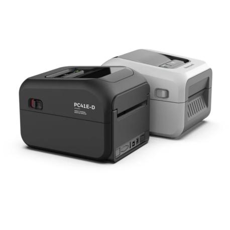 PC42E-D, Direct Thermal Printer, Black, 300 dpi, USB, Ethernet, Serial Port, No Power Cord  - 1