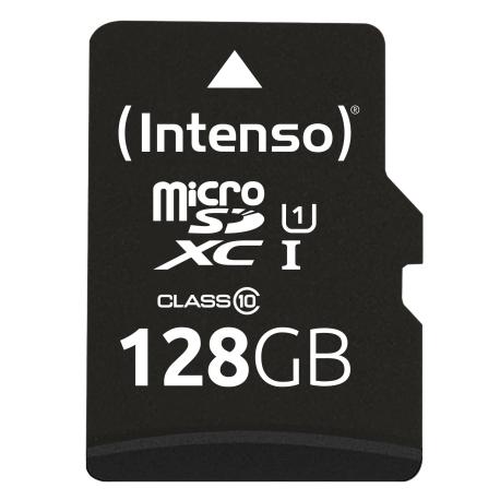 Intenso - Flash memory card (microSDXC to SD adapter included) - 128 GB - UHS-I / Class10 - microSDXC UHS-I - 0