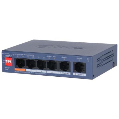 NET SWITCH 6PORT 4POE 10/100M/CS4006-4ET2GT-60 DAHUA - 0