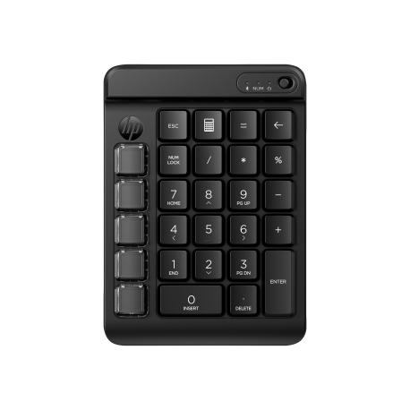 HP 435 - Keypad - 9 programmable keys, low profile key travel, swappable keycaps with stickers - wireless - Bluetooth 5.3 - English - jack black - 0