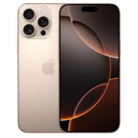 Apple iPhone 16 Pro Max - 5G smartphone - dual-SIM  /  Internal Memory 256 GB - OLED display - 6.9" - 2868 x 1320 pixels (120 Hz) - 3x rear cameras 48 MP, 48 MP, 12 MP - front camera 12 MP - desert titanium - 0