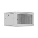 Lanberg WF01 Series - Rack cabinet - 600x600, flat pack, with perforated door - wall mountable - RAL7035, grey - 6U - 19"