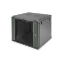 DIGITUS Dynamic Basic DN-19 09-U-EC-SW - Rack cabinet - wall mountable - black, RAL 9005 - 9U - 19"