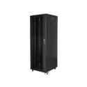 Lanberg FF01 series - Rack cabinet - with 4 cooling fans - free-standing, floor-standing - black, RAL 9004 - 37U - 19"