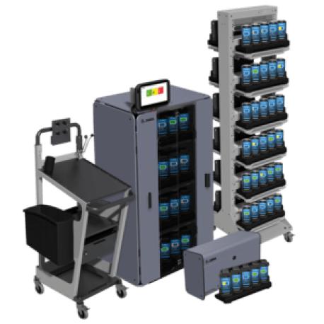 Zebra Intelligent Cabinets Extreme - Cabinet unit - pre-wired - for 100 data collection terminals - charging - lockable - steel - floor to wall mountable - 0