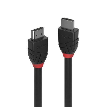 Lindy Black Line - Standard - HDMI cable - HDMI male to HDMI male - 7.5 m - triple shielded - black - round, 4K30Hz (4096 x 2160) support - 0