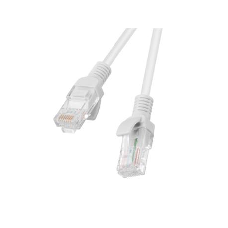 Lanberg - Patch cable - RJ-45 (M) to RJ-45 (M) - 2 m - UTP - CAT 5e - snagless - grey, RAL 7035 - 0