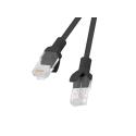 Lanberg - Patch cable - RJ-45 (M) to RJ-45 (M) - 2 m - UTP - CAT 5e - stranded - black, RAL 9004