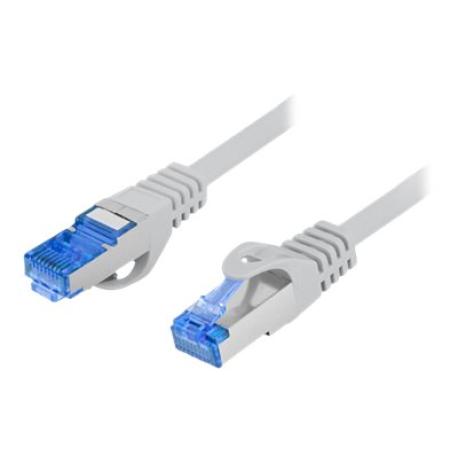 Lanberg - Patch cable - RJ-45 (M) to RJ-45 (M) - 5 m - 6 mm - S / FTP - CAT 6a - halogen-free, molded, snagless, stranded - grey, RAL 7035 - 0