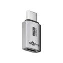 goobay - USB adapter - 24 pin USB-C (F) to 24 pin USB-C (M) - USB4 - 48 V - 5 A - 8K60Hz support - silver