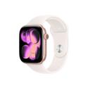 Apple Watch Series 11 (GPS + Cellular) - 46 mm - rose gold aluminium - smart watch with sport band - fluoroelastomer - light blush - band size: M/L - 64 GB - Wi-Fi 4, UWB, Bluetooth - 5G - 37.8 g