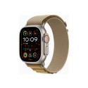 Apple Watch Ultra 2 - 49 mm - natural titanium - smart watch with Alpine Loop - textile - tan - band size: L - 64 GB - LTE, Wi-Fi 4, UWB, Bluetooth - 4G - 61.4 g