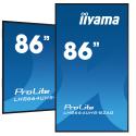 iiyama ProLite LH8664UHS-B2AG - 86" Diagonal Class (85.6" viewable) LED-backlit LCD display - digital signage - with built-in SoC media player - Android - 4K UHD (2160p) 3840 x 2160 - black
