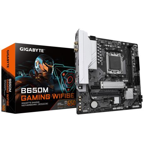 Gigabyte B650M GAMING WIFI6E - Motherboard - micro ATX - Socket AM5 - AMD B650 Chipset - USB 3.2 Gen 1 - 2.5 Gigabit LAN, Bluetooth, Wi-Fi 6E - onboard graphics (CPU required) - HD Audio (8-channel) - 0
