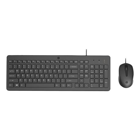 HP 150 - Keyboard and mouse set - USB - QWERTY - English - black - for HP 27; Chromebook 14; ENVY Laptop 15; Laptop 15; Pavilion Gaming Laptop 15 - 0