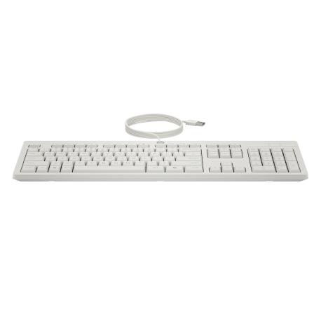 HP 225 - Keyboard and mouse set - ambidextrous, 3-zone layout, standard key travel - full size - USB - Russian - cashmere white - 0