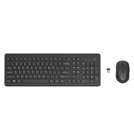 HP 330 - Keyboard and mouse set - wireless - 2.4 GHz - QWERTY - English - black - for OMEN 25L by HP; HP 14, 15, 17, 24; ENVY x360; Pavilion Gaming TG01; Spectre x360 - 0