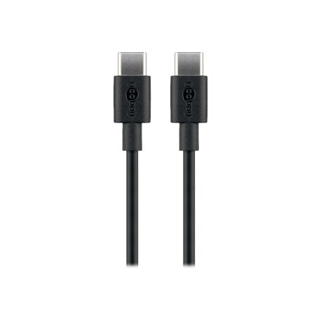 goobay - USB cable - 24 pin USB-C (M) to 24 pin USB-C (M) - USB 2.0 - 5 V - 3 A - 1 m - black - 0