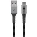 goobay - USB cable - USB-C (M) to USB (M) - USB 2.0 - DC 5 V - 3 A - 1 m - black / silver