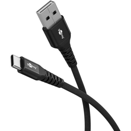 goobay - USB cable - 24 pin USB-C (M) to USB (M) - USB 2.0 - 20 V - 3 A - 1 m - USB Power Delivery (60W) - black - 0