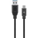 goobay - USB cable - USB-C (M) to USB Type A (M) - USB 3.1 - 3 m - black