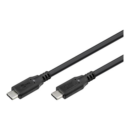 goobay - USB cable - 24 pin USB-C (M) to 24 pin USB-C (M) - USB4 - 1.8 m - 4K60Hz (3840 x 2160) support, 8K60Hz (7680 x 4320) support, 4K120Hz (3840 x 2160) support, USB Power Delivery (240W), up to 40 Gbps data transfer rate - black - 0