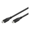 goobay - USB cable - 24 pin USB-C (M) to 24 pin USB-C (M) - USB4 - 1.8 m - 4K60Hz (3840 x 2160) support, 8K60Hz (7680 x 4320) support, 4K120Hz (3840 x 2160) support, USB Power Delivery (240W), up to 40 Gbps data transfer rate - black