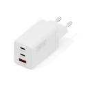 Digitus - Power adapter - GaN - 67 Watt - 2 A - 3 output connectors (2 x USB-C, USB) - white