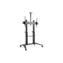DIGITUS DA-90452 - Cart - for flat panel  /  AV equipment - collaboration trolley  /  TV presentation cart - plastic, aluminium, steel - matte black - screen size: 70"-120"