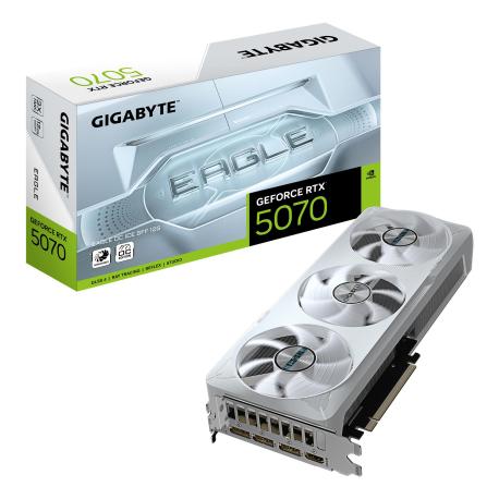 Gigabyte GeForce RTX 5070 EAGLE OC ICE SFF 12G - Graphics card - GeForce RTX 5070 - 12 GB GDDR7 - PCI Express 5.0 - 3 x DisplayPort, HDMI - 0