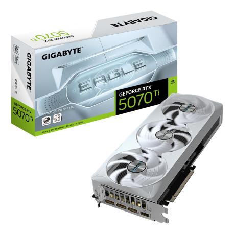 Gigabyte GeForce RTX 5070 Ti EAGLE OC ICE SFF 16G - Graphics card - GeForce RTX 5070 Ti - 16 GB GDDR7 - PCI Express 5.0 - 3 x DisplayPort, HDMI - 0