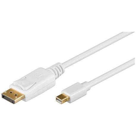 goobay - DisplayPort cable - Mini DisplayPort (M) to DisplayPort (M) - 1 m - white - 0